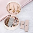 thumbnail image 4 of Bobasndm Travel Jewelry Organizer Box,Small Travel Jewelry Storage Case with Mirror, Mini PU Leather Jewelry Holder Boxes for Earrings, Rings, Necklaces, Gift for Women, Girls, 4 of 9