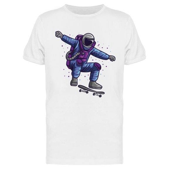 Astronaut Jump On Space T-Shirt Men -Image by Shutterstock, Male 3X-Large