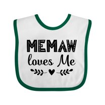 Inktastic My Memaw Loves Me Boys or Girls Baby Bib