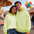 thumbnail image 2 of oqasdz Men's Sweatshirts Festival Striped Long Sleeve Hooded Pullover with Front Pocket Holiday Streetwear Versatile Casual Dailywear, 2 of 5