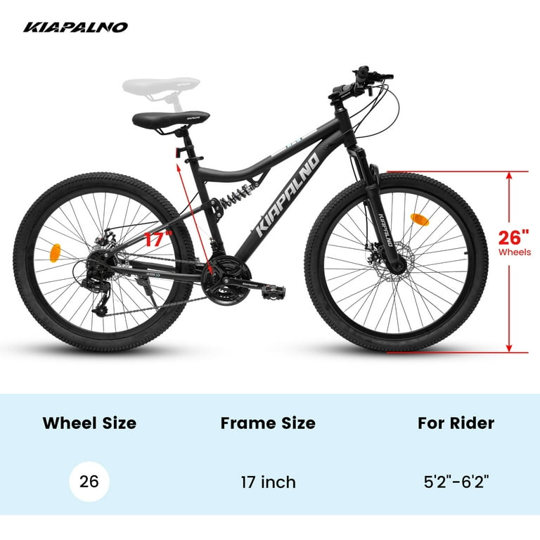 26 Inch Mountain Bike Dual Full Suspension, Shimano 21-Speed