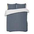 thumbnail image 2 of Navy Blue Striped Full Size Down Alternative Comforter, Lightweight Comforter Quilt Bedding Set with Pillow Shams Modern Abstract Art Aesthetics All Seasons Bed Comforter Duvet Insert 78"x90", 2 of 7