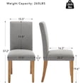 thumbnail image 2 of Dining Chairs Set of 2,Modern Fabric Upholstered Ergonomic Chairs with Curved Backrest,Heavy-Duty Wood Legs for Dining Room Kitchen Home Office,Weight Capacity 265lbs,Easy-to-Clean Fabric, 2 of 8