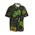 thumbnail image 2 of Kll Men'S Hawaiian Shirt Short Sleeve Button Down Beach Shirts-Carnival Mardi Gras3, 2 of 8