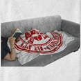 thumbnail image 6 of 80th Birthday Soft Flannel Fleece Throw Blanket, Happy Birthday Print Retro Grunge Stamp for 80 Years Old Image Print, Cozy Plush for Indoor and Outdoor Use, 50" x 60", White Red, by Ambesonne, 6 of 6