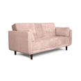 thumbnail image 4 of Sofá Cama De Velvet Palo De Rosa Modelo Zeppelin Makora Con Portavasos, 4 of 10