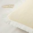 thumbnail image 2 of Wehilion 2pcs Linen Throw Pillow Covers Decorative Square Pillow Covers Farmhouse Style Boho Cushion Covers Natural Beige Pillow Covers with Fringe for Living Room, 2 of 12