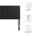 thumbnail image 6 of Headboard, Full Size, Walnut Black, Vegan Leather, Bedroom, Modern Contemporary HB36758, 6 of 8