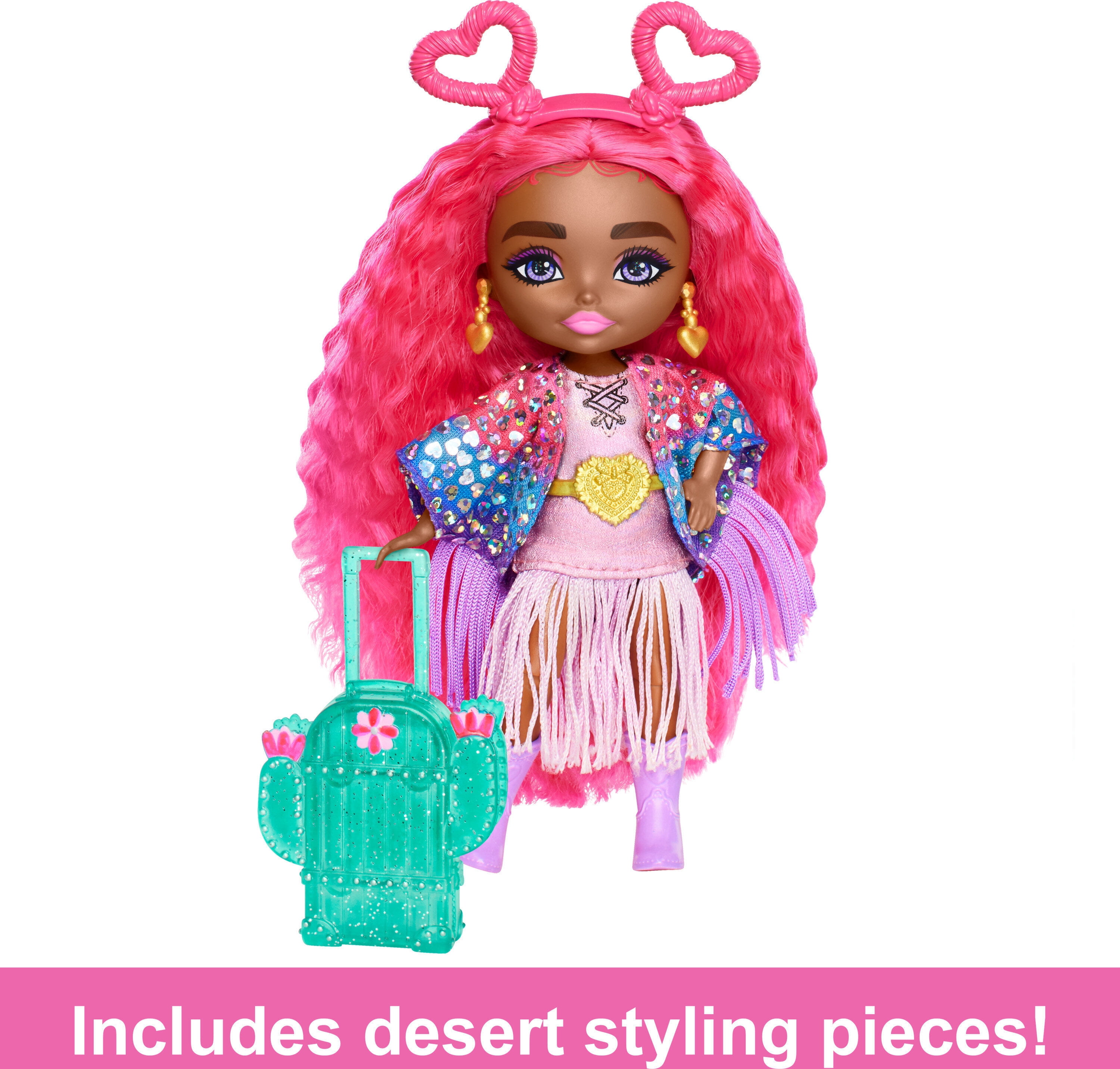 Barbie Extra Minis Travel Doll with Desert Fashion, Barbie Extra Fly