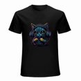thumbnail image 1 of Cat T-shirt Cat Unisex T-shirt Unisex tees Casual Cotton Colorful Printing, 1 of 5