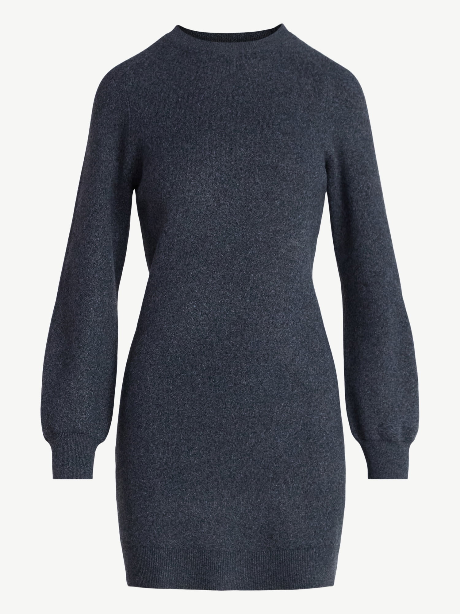 Scoop Long Sleeve Saddle Sweater Dress, Sizes XS-XXL