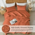 thumbnail image 4 of Twin Size Quilt Bedding Set,Burnt Orange Lightweight Microfiber Soft Bedspreads,Modern Style Geoetric Pattern Coverlet Set for All Seasons,2 Piece(1 Quilt,1Pillow Sham), 4 of 5