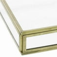 thumbnail image 2 of Saltoro Sherpi Modern Designed Flat Square Top Box with Glass Walls, Gold and Clear, 2 of 3