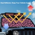 thumbnail image 5 of Psesaysky Accordion Car Windshield Sun Shade, Pink Cheetah Car Sun Visor to Protect UV Rays, Animal Print Foldable Automotive Windshield Sunshades Keep Your Vehicle Cool & Comfort - 52.95" x 16.14", 5 of 7