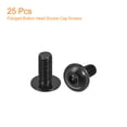 thumbnail image 3 of Uxcell Flanged Button Head Socket Cap Screws, 25 Pcs M8x20mm - 304 Stainless Steel Socket Drive Fasteners Bolts, Fully Thread Machine Screws (Black), 3 of 5