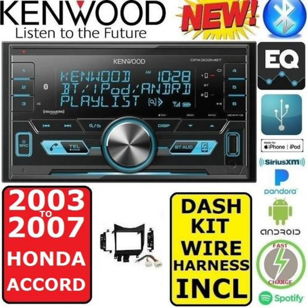 FITS 0307 HONDA ACCORD KENWOOD AM/FM USB/BLUETOOTH CAR RADIO STEREO