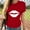 F Short Sleeve Red, variant on Ichuanyi Womens Shirts , Women Short Sleeves O-neck Heart-shaped Print Casual Tops Blouse T-shirt