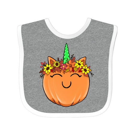 

Inktastic Pumpkin Unicorn for Halloween and Thanksgiving Gift Baby Boy or Baby Girl Bib