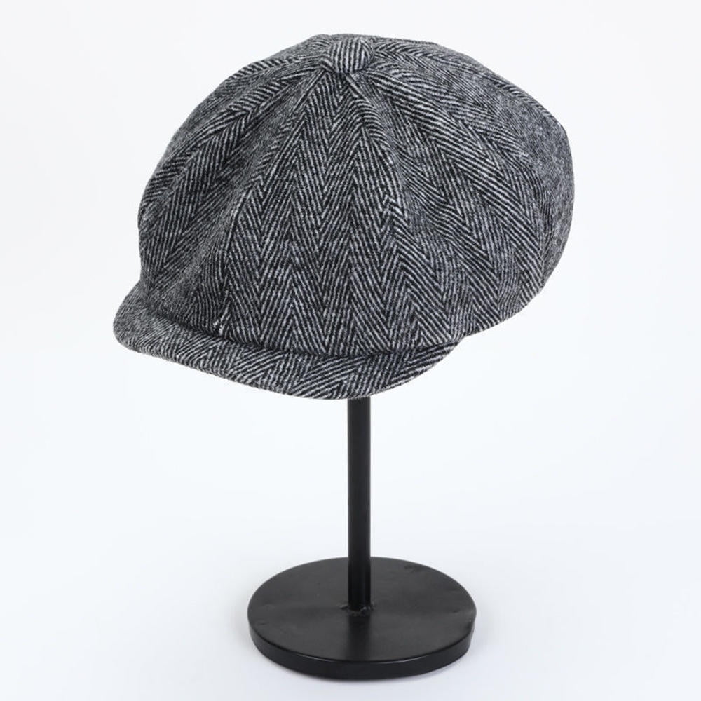 YUANOU Baker Boy Hat Cap Peaky Blinders Newsboy Herringbone Flat