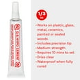 thumbnail image 4 of The Beadsmith Clear Precision Cement - Adhesive Glue w/ Pinpoint Applicator, for Sealing Knots, Beading, Watch and Lens Repair, Model Building - Transparent, 1/3 oz./9 ml, 1pc, 4 of 7