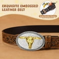 thumbnail image 5 of SUOSDEY Kids Western Belt for Boys Girls Genuine Leather Cowboy Cowgirl Belts with Detachable Buckle for Jeans Western Gifts, 5 of 7