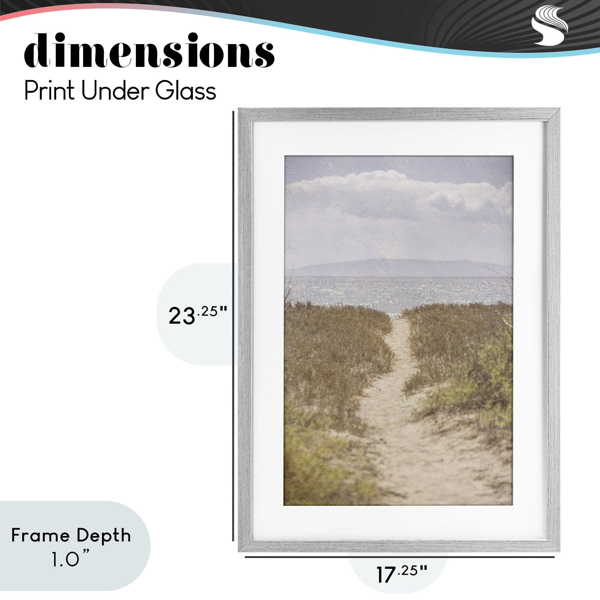 Stupell Industries Path to Misty Ocean Gray Framed Print Under Glass, design by Aaron Matheson