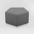 thumbnail image 2 of Lifestyle Solutions Gentry Pentagonal Ottoman, Gray Fabric, 2 of 6