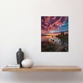 thumbnail image 2 of Atmospheric Sunset Clouds Over Mono Lake Lakeside Landscape Modern Watercolour Painting Unframed Wall Art Print Poster Home Decor Premium, 2 of 4