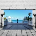 thumbnail image 2 of ABPHOTO Polyester 7x5ft Travel Attraction Backdrop Beautiful Tourism Holiday Resort Photography Background and Studio Photography Backdrop Props, 2 of 5
