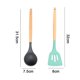 thumbnail image 2 of Juego de 2 utensilios de cocina de madera y silicona, juego de utensilios de cocina antiadherentes y resistentes al calor, utensilios de cocina, 2 of 5