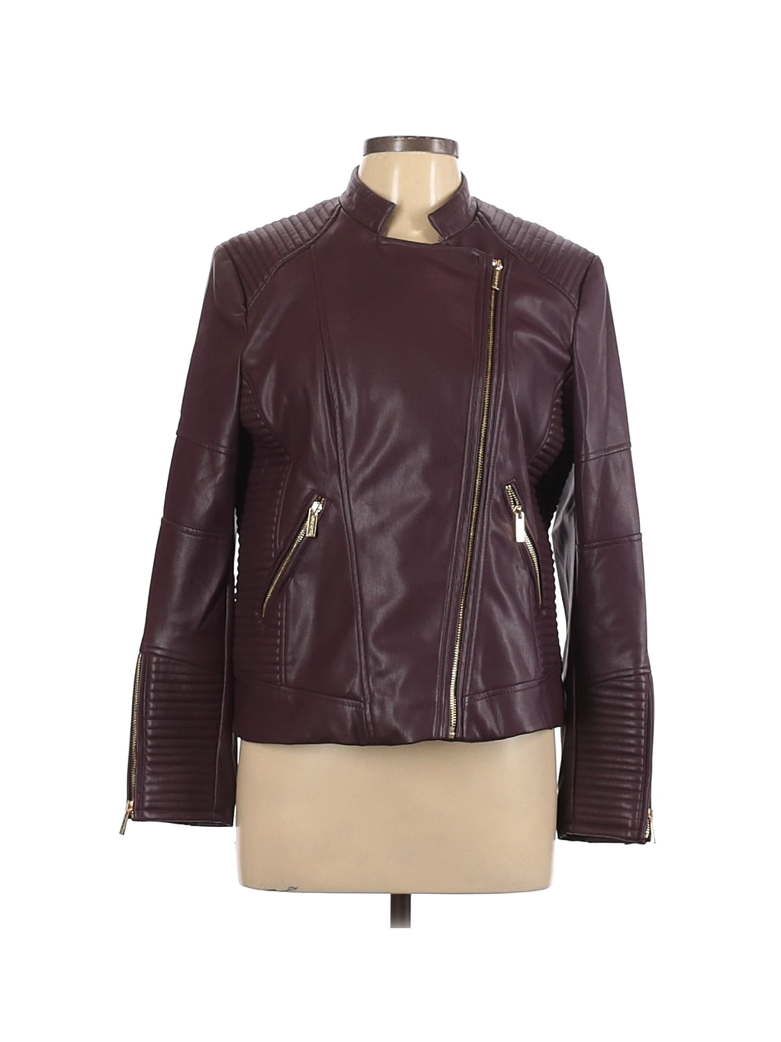 calvin klein leather jacket womens