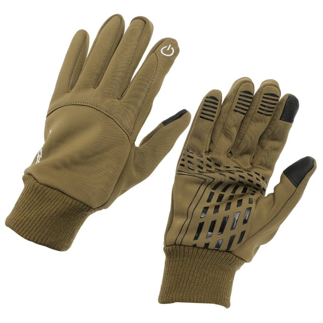 Unique Bargains L Motorcycle Gloves Breathable Full Finger Gloves Polyester Outdoor Gloves Brown 1 Pair