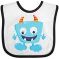 thumbnail image 3 of Inktastic Cute Monster, Blue Monster, Funny Monster, Horns Boys or Girls Baby Bib, 3 of 4