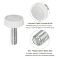 thumbnail image 3 of Uxcell 30 Packs M5 x 16mm Metric Male Thread Knurled Knobs Thumb Screw Clamping Knobs Grip White, 3 of 5