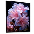 thumbnail image 2 of Designart "Translucent Floral Delight" Rhododendron Floater Framed Wall Art Living Room, 2 of 5