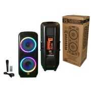 MR DJ 215BTA+ Dual 15 5000W Battery Powered Bluetooth Speaker Microphone Party Speaker