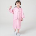 thumbnail image 2 of Toddler Kids Waterproof Raincoat Toddler Kids Boys Girls Solid Color Rainwear Children Raincoat with Hooded Jacket Coat Hoodies Breathable Kids Rain Jackets,Pink,1-5 Years, 2 of 9