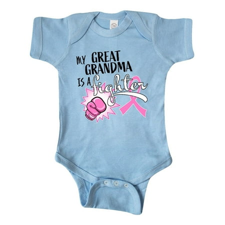 

Inktastic My Great Grandma is a Fighter- Breast Cancer Awareness Gift Baby Boy or Baby Girl Bodysuit