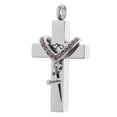 thumbnail image 2 of Jesús Cruz Pequeño grande doble crucifijo cineraria cineraria cineraria Charms Memorial Ash Holder abuela, 2 of 9