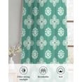 thumbnail image 6 of Teal Green Floral Sheer Curtains 63 Inch Length 2 Panels Set for Living Room/Bedroom, Spring Flowers Modern Abstract Art Farmhouse Kitchen Curtains Grommet Curtains Window Treatments 42"x63"x2, 6 of 7
