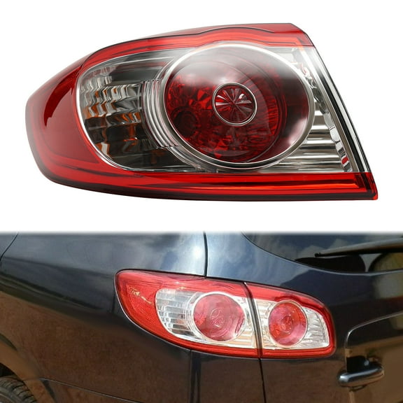 Tail Light for 2010-2012 Hyundai Santa Fe Driver Side – OEM 924010W500, Halogen Rear Brake Lamp, Direct Replacement, Red Lens