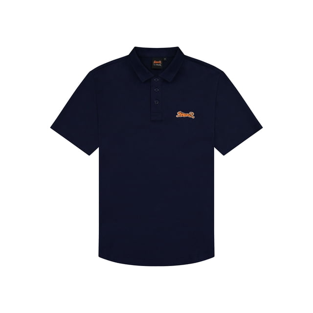 Polo clásico de algodón para hombre de Le Tigre - Azul marino - Talla mediana (M)