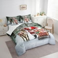 thumbnail image 3 of jejeloiu Christmas Father Christmas Bedding Comforter Set 7-Piece,Xmas Reindeer Gifts King Bedding Sets,Western Santa Claus Bed Sheets For Children,Microfiber Bedroom Decor Reversible, 3 of 8