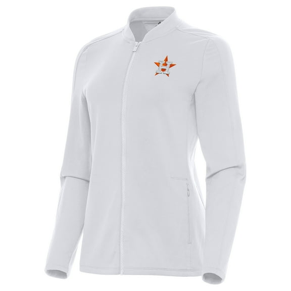 Women's Antigua White Houston Astros Continual Full-Zip Jacket