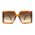 thumbnail image 1 of Womens Oversized Rectangle Butterfly Fashion Designer Sunglasses All Brown, 1 of 4