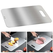 Luxtrada Cutting Boards for Kitchen - Dishwasher Safe Double-Sided Stainless Steel Board Kitchen Necessities for Home Outdoor Camping Meal Prep