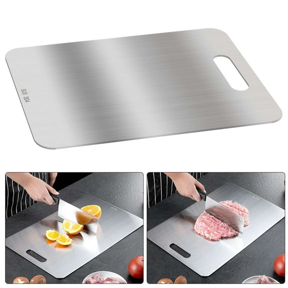 Luxtrada Cutting Boards for Kitchen - Dishwasher Safe Double-Sided Stainless Steel Board Kitchen Necessities for Home Outdoor Camping Meal Prep