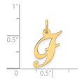 thumbnail image 4 of Diamond2Deal 14K Yellow Gold Small Script Letter F Initial Pendant for Women, 4 of 6