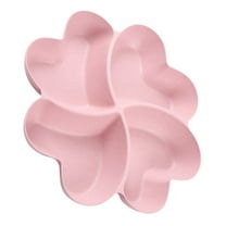 Raindrops Fruit Plate Pink Wheat Straw 1Pcs 11.4x11.4x1.6in