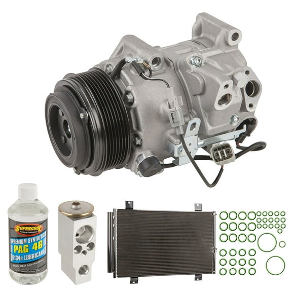 A/C Kit w/ AC Compressor Condenser & Drier For Toyota Highlander V6 2008 2009 2010 - Also Fits 2009 4-Cyl w/ Rear AC - BuyAutoParts